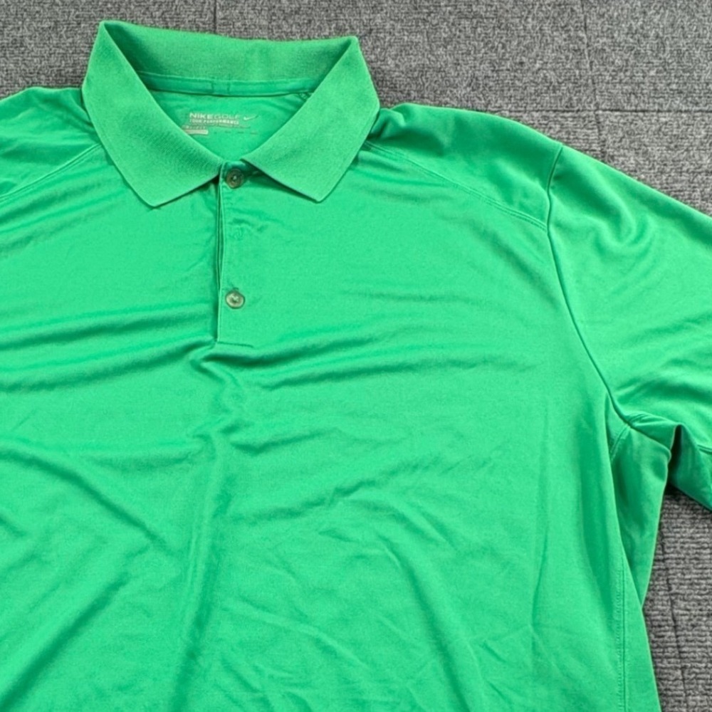 Nike Golf Tour Performance Dri-FIT Polo Shirt Mens XXL Green Short Sleeve Logo